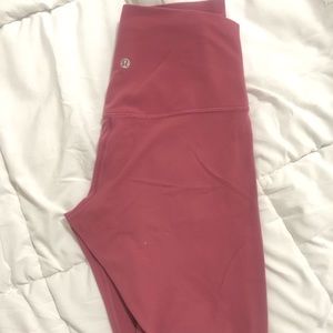 Lululemon Align pant 25 inch Moss Rose size 6